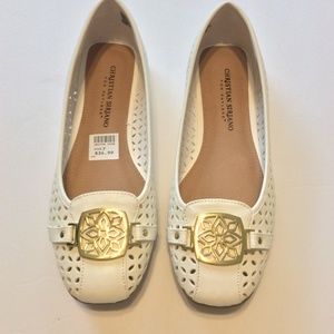 Christian Siriano White Flats Ballerina Style S7